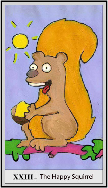 Happy Squirrel Tarot Cards